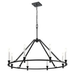 DVI LIGHTING CARISBROOKE 8 LT CHANDELIER EBONY DVP37129EB vaughan