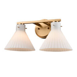DVI LIGHTING DOREST 2 LIGHT VANITY BRASS DVP37222BR-RIO woodbridge