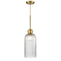 DVI LIGHTING HARIETTE MINI-PENDANT BRASS RIBBED DVP37621BR-RIC quebec city