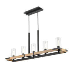 DVI LIGHTING OKANAGAN 5 LT LINEAR EBONY DVP38602EB+NW-CL burlington