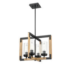 DVI LIGHTING OKANAGAN 4 LT PENDANT EBONY DVP38620EB+NW-CL ottawa