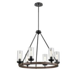 DVI LIGHTING OKANAGAN 6 LT CHANDELIER GRAPHITE DVP38626GR+IW-CL edmonton