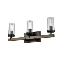 DVI LIGHTING OKANAGAN 3 LT VANITY GRAPHITE DVP38643GR+IW-CL vancouver