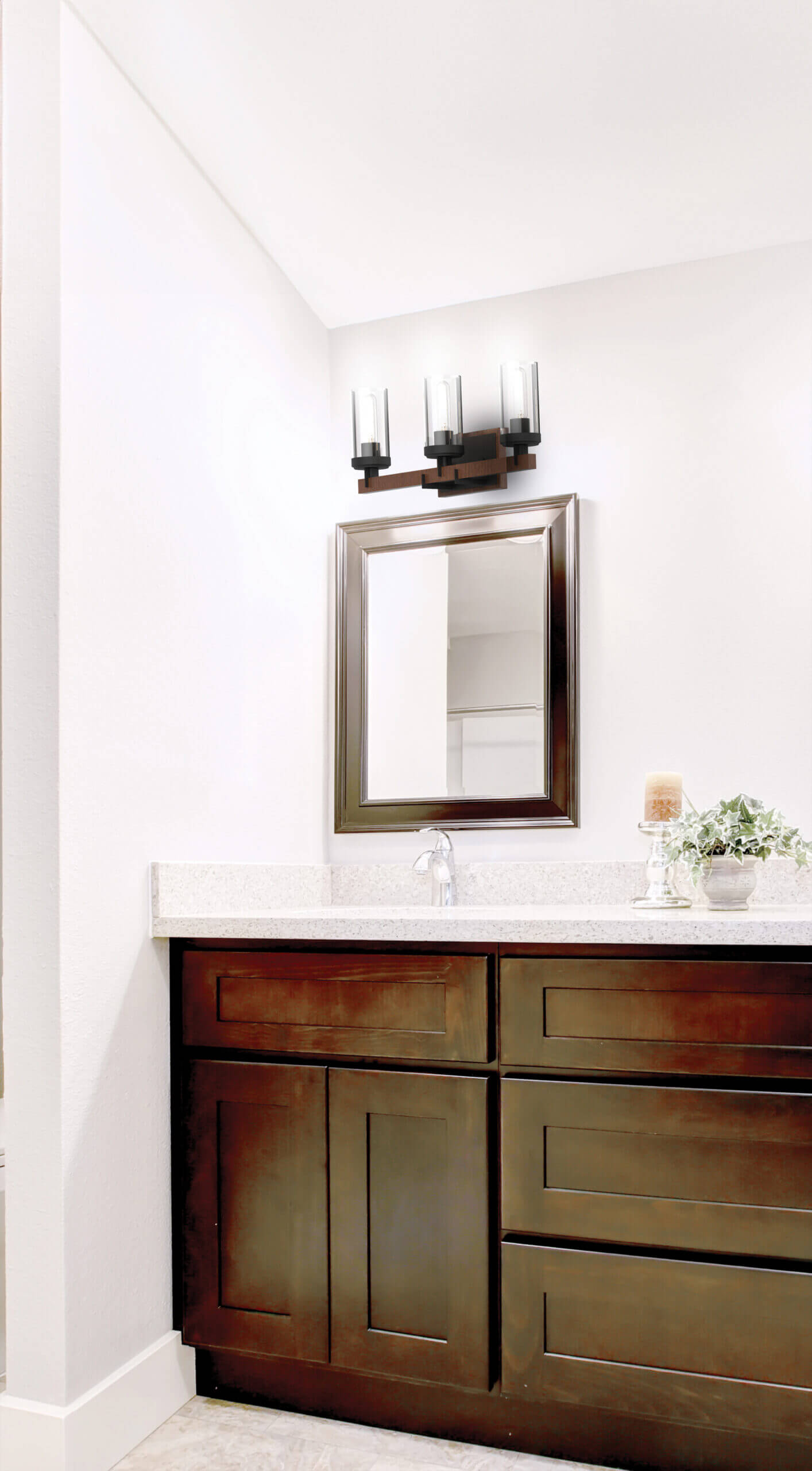 DVI LIGHTING OKANAGAN 3 LT VANITY GRAPHITE DVP38643GR+IW-CL vancouver