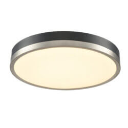 DVI LIGHTING TEMAGAMI 19.75" FLUSH MOUNT SATIN NICKEL LED DVP39362SN+GR sudbury