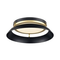 DVI LIGHTING ALCENON 16.25" LED FLUSH MOUNT PAINTED SATIN BRASS DVP39538EB+PSB-CCT kingston