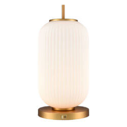 DVI LIGHTING MOUNT PEARL TABLE LAMP BRASS DVP40019BR-RIO monton