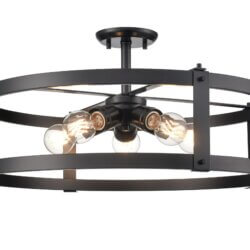 DVI LIGHTING OAKHURST 5 LT DUAL MOUNT EBONY DVP40308EB caledon