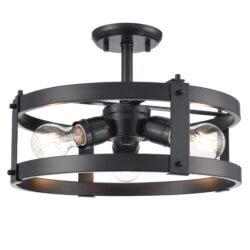DVI LIGHTING OAKHURST 3 LT SEMI-FLUSH MOUNT EBONY DVP40312EB woodbridge