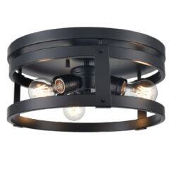 DVI LIGHTING OAKHURST 3 LT FLUSH MOUNT EBONY DVP40332EB oakville
