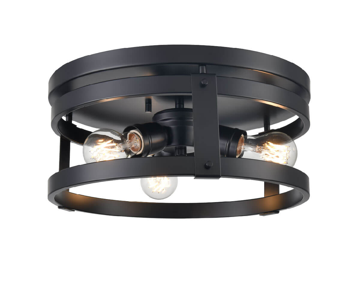 DVI LIGHTING OAKHURST 3 LT FLUSH MOUNT EBONY DVP40332EB oakville