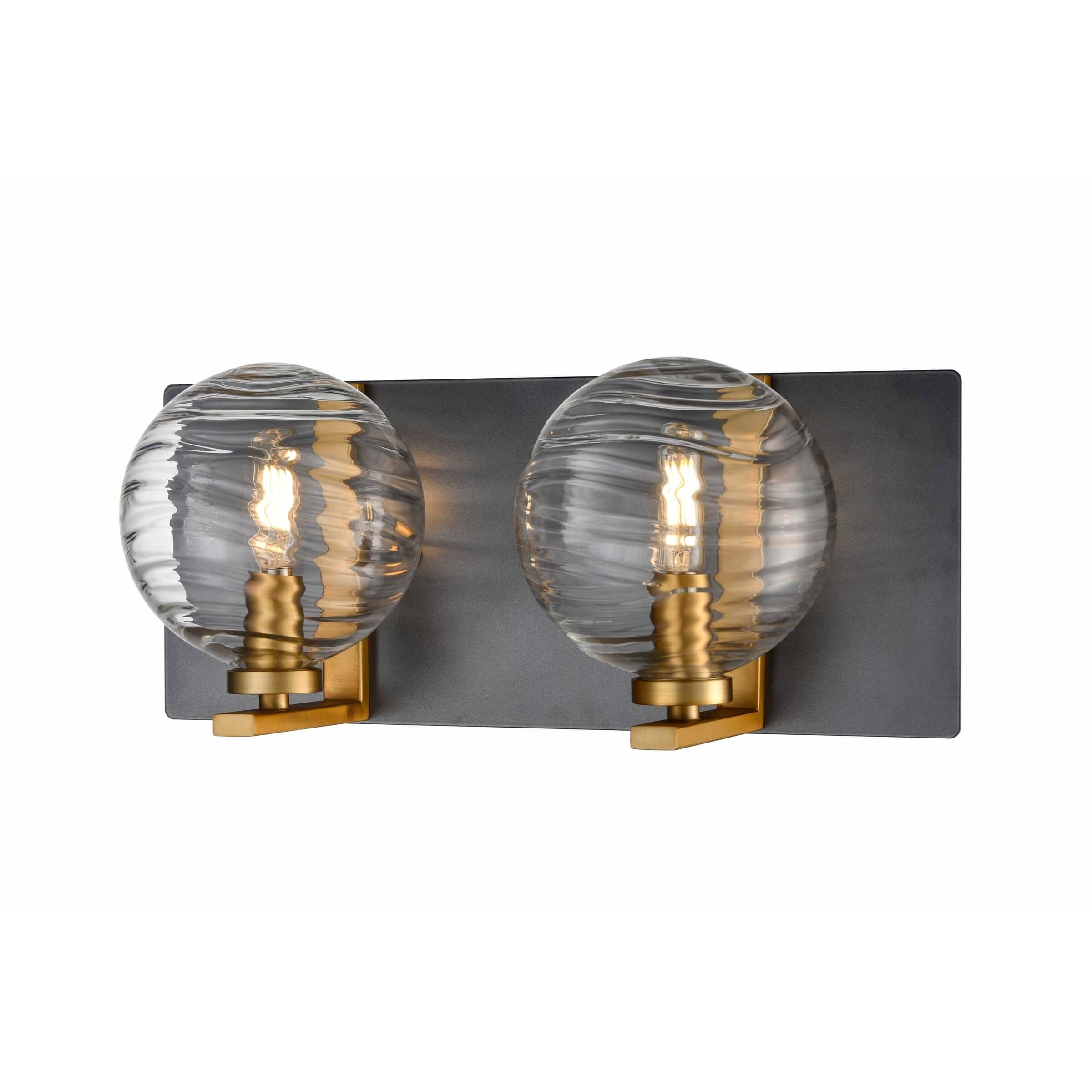 DVI LIGHTING TROPEA 2 LT VANITY BRASS DVP40422BR+GR-RPG markham
