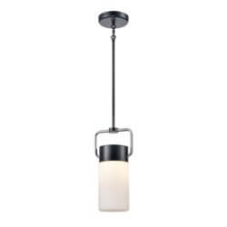 DVI LIGHTING TUXEDO MINI-PENDANT EBONY DVP40721EB+CH-OP midland