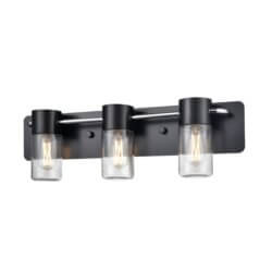 DVI LIGHTING TUXEDO 3 LT VANITY EBONY SEEDY GLASS DVP40743EB+CH-SDY brockville