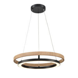 DVI LIGHTING CYBELE CCT 18" PENDANT EBONY WOOD SHADE DVP40847EB+NW-CCT huntsville
