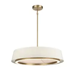 DVI LIGHTING CELENE LED 24" PENDANT BRASS DVP41024BR-LIN-CCT caledon