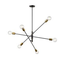 DVI LIGHTING LAKE LOFT 6 LT PENDANT BRASS DVP41124BR+GR oakville