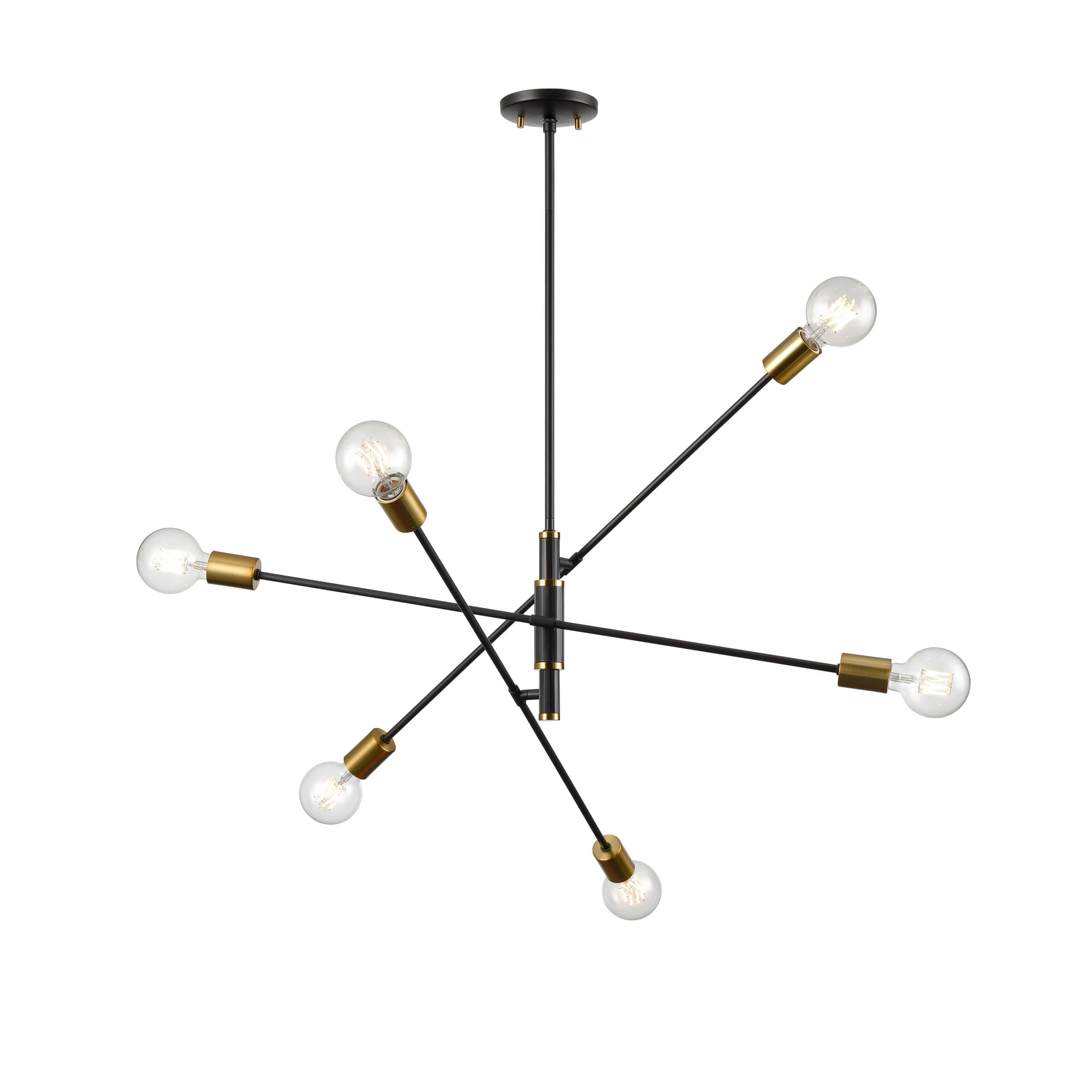 DVI LIGHTING LAKE LOFT 6 LT PENDANT BRASS DVP41124BR+GR oakville