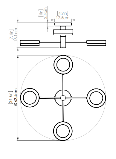 DVI LIGHTING TEMAGAMI SEMI-FLUSH LED DVP39312MF+GR brockville