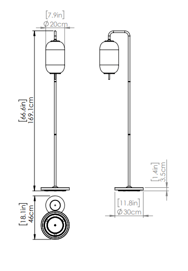 DVI LIGHTING MOUNT PEARL FLOOR LAMP BRASS DVP40016BR-RIO perth