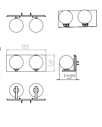 DVI LIGHTING TROPEA 2 LT VANITY BRASS DVP40422BR+GR-RPG markham