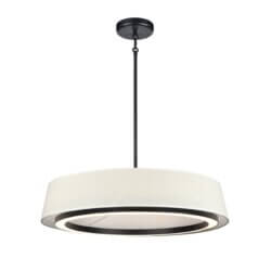 DVI LIGHTING CELENE LED 24" PENDANT EBONY NATURAL DVP41024EB-LIN-CCT woodbridge