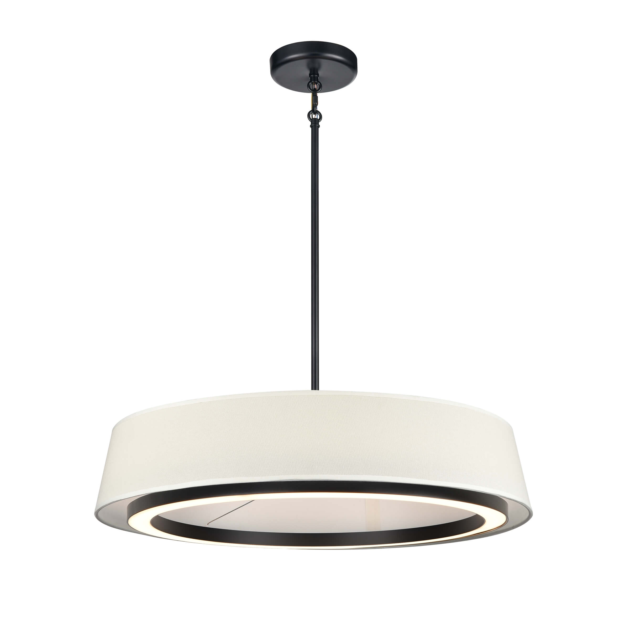DVI LIGHTING CELENE LED 24" PENDANT EBONY NATURAL DVP41024EB-LIN-CCT woodbridge