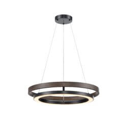 DVI LIGHTING CYBELE CCT 18" PENDANT EBONY IRONWOOD DVP40847EB+IW-CCT sudbury