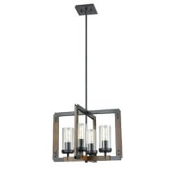 DVI LIGHTING OKANAGAN 4 LT PENDANT GRAPHITE DVP38620GR+IW-CL ottawa