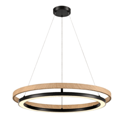 DVI LIGHTING CYBELE CCT 24" PENDANT EBONY WOOD SHADE DVP40848EB+NW-CCT port perry
