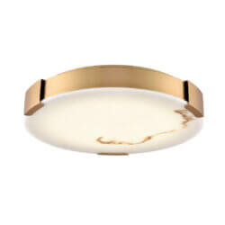 DVI LIGHTING PETRA 14" LED FLUSH MOUNT BRASS DVP42038BR-BFA nobleton