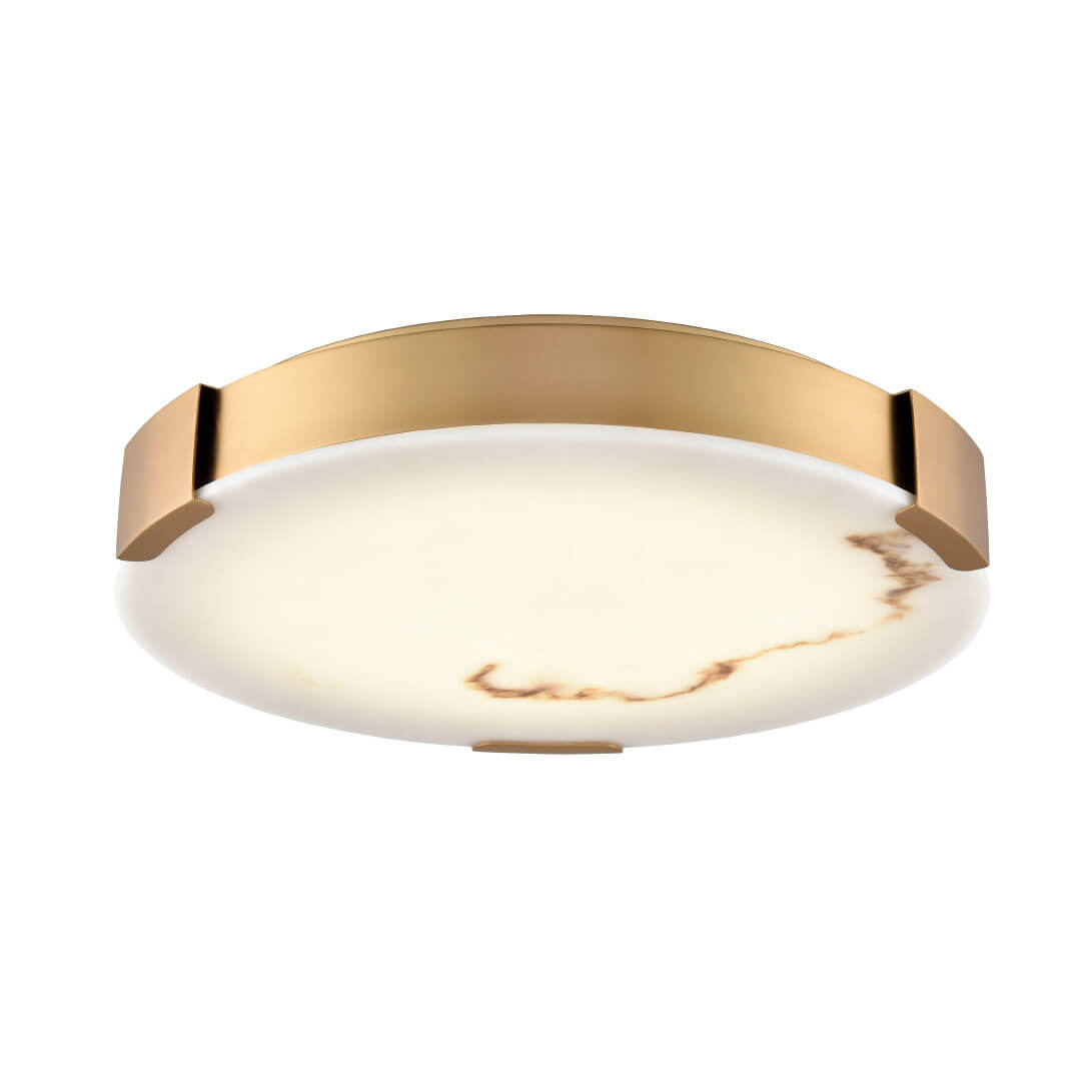 DVI LIGHTING PETRA 14" LED FLUSH MOUNT BRASS DVP42038BR-BFA nobleton