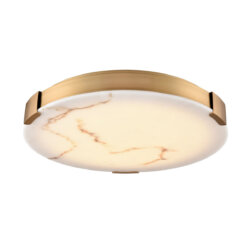 DVI LIGHTING PETRA 18" LED FLUSH MOUNT BRASS DVP42048BR-BFA midland