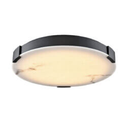 DVI LIGHTING PETRA 18" LED FLUSH MOUNT EBONY DVP42048EB-GFA port elgin
