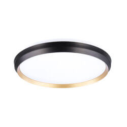 DVI LIGHTING LABRADOR LED 15" FLUSH MOUNT GOLD AND BLACK DVP42138GD+MB-5CCT trenton