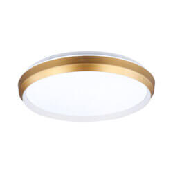 DVI LIGHTING LABRADOR LED 15" FLUSH MOUNT GOLD AND WHITE DVP42138MW+GD-5CCT belleville