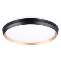 DVI LIGHTING LABRADOR LED 19" FLUSH MOUNT GOLD AND BLACK DVP42148GD+MB-5CCT milton