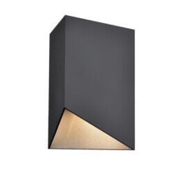 DVI LIGHTING BRECON OUTDOOR TRIANGLE 8.5" SCONCE DVP43080SS+BK halifax