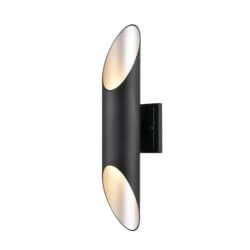 DVI LIGHTING BRECON OUTDOOR CYLINDER 20" SCONCE DVP43071SS+BK ottawa