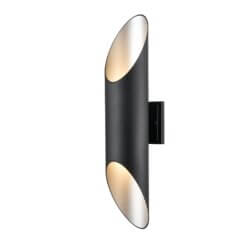 DVI LIGHTING BRECON OUTDOOR CYLINDER 24" SCONCE DVP43072SS+BK perth