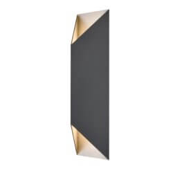 DVI LIGHTING BRECON OUTDOOR TRIANGULAR 24" SCONCE DVP43082SS+BK edmonton