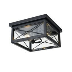 DVI LIGHTING COUNTRY FAIR FLUSH MOUNT BLACK DVP43370BK-CL vaughan