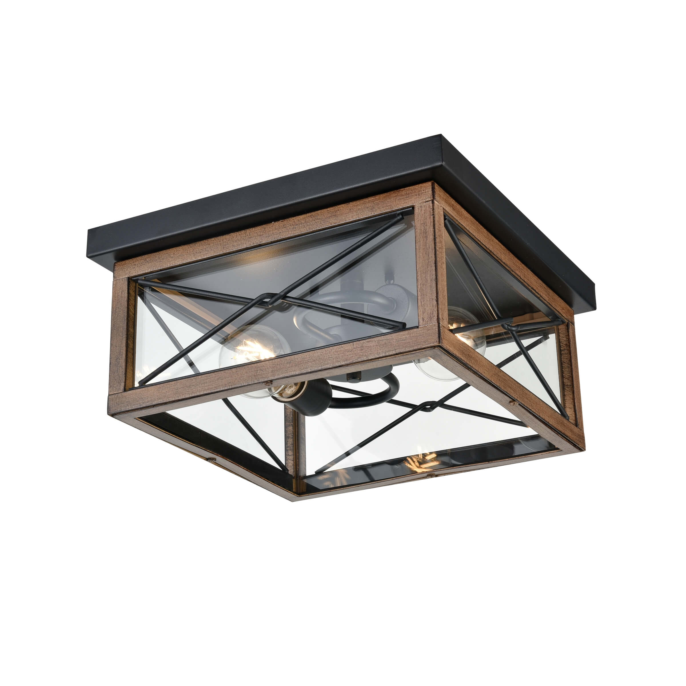 DVI LIGHTING COUNTRY FAIR FLUSH MOUNT IRONWOOD DVP43370BK+IW-CL kelowna