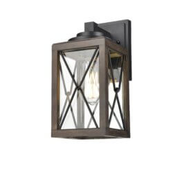 DVI LIGHTING COUNTRY FAIR SCONCE IRONWOOD DVP43371BK+IW-CL kleinburg