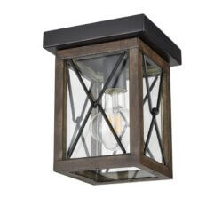 DVI LIGHTING COUNTRY FAIR FLUSH MOUNT IRONWOOD DVP43374BK+IW-CL oakville