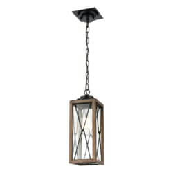 DVI LIGHTING COUNTRY FAIR PENDANT IRONWOOD DVP43375BK+IW-CL aurora