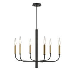 DVI LIGHTING OLIVIA 6 LT CHANDELIER GRAPHITE DVP44026MF+GR toronto