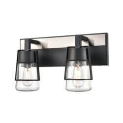 DVI LIGHTING LAKE OF THE WOODS 2 LT VANITY EBONY DVP44422EB+SN-CL oakville