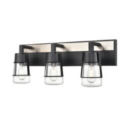 DVI LIGHTING LAKE OF THE WOODS 3 LT VANITY EBONY DVP44443EB+SN-CL godridge