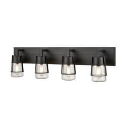DVI LIGHTING LAKE OF THE WOODS 4 LT VANITY GRAPHITE DVP44444GR-CL port elgin